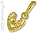 Piercing d'ongle mobile plaqu� or 18k Triple Coeur