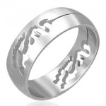 Anneau acier motif �vid� Dragon