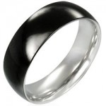 Anneau alliance acier noir