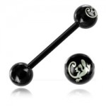 Barbell Acier Noir laser Salamandre