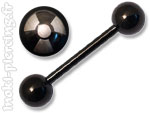 Barbell Acier Noir laser Radioactif