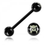 Barbell Acier Noir laser Pirate