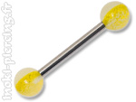 Barbell de langue Phosphorescent 2 tons