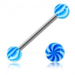 Barbell de langue boules acrylique Tornado