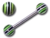 Barbell de langue boules fluos Racing