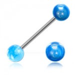 Barbell de langue boule acrylique Nacr�e