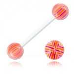 Barbell de langue BioSafe boules Rayures
