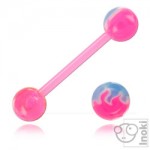 Barbell de langue BioSafe boules Flammes
