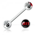 Barbell langue acier boule logo Sexy