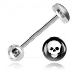 Barbell de langue acier logo Cr�ne