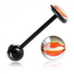 Barbell de langue BioSafe logo Kiss Me