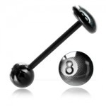 Barbell de langue BioSafe logo 8 Pool