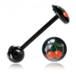 Barbell de langue BioSafe logo Cerises