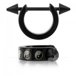 �trier de cartilage acier noir Yin-Yang