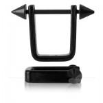 �trier de cartilage acier noir carr� avec pointes