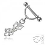 �trier acier avec pendentif Salamandre et strass