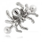 Micro barbell arcade acier motif Araign�e