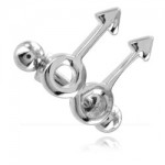 Micro barbell arcade argent Gay Masculin