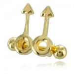Micro barbell arcade plaqu� or Gay Masculin