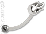 Micro barbell arcade Bioflex motif acier Flammes