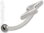 Micro barbell arcade Bioflex motif acier �clair