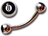 Micro barbell arcade acier logo 8 Pool