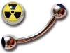 Micro barbell arcade acier logo Radioactif
