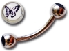 Micro barbell arcade acier logo Papillon