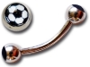 Micro barbell arcade acier logo Football