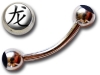 Micro barbell arcade acier logo chinois Chance