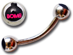 Micro barbell arcade acier logo Bomb