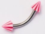 Micro barbell spikes Fluo Melon