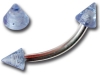 Micro barbell arcade pointes fluos paillettes