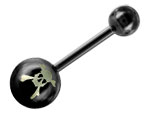 Banane de nombril Acier Noir laser Pirate