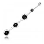 Piercing banane de nombril acier Tatiana