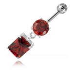 Piercing banane de nombril cristal Wilma