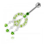 Banane de nombril argent articul�e Oriental