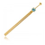 Piercing banane de nombril plaqu� or Niagara
