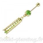 Banane de nombril plaqu� or Charming