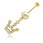 Banane de nombril plaqu� or Royal