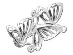 Piercing banane de nombril acier invers�e Papillons
