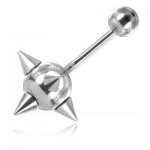 Piercing banane nombril acier Multi pointes