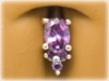 Banane de nombril argent Crystal