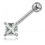 Banane de nombril titane cristal Carr�