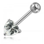 Banane de nombril titane cristal Coeur