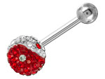 Banane de nombril Crystal Chic Yin Yang Rouge