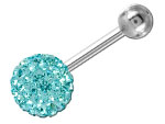 Banane de nombril Crystal Chic Aiguemarine