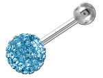 Banane de nombril Crystal Chic Saphir Clair