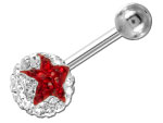 Banane de nombril Crystal Chic �toile rouge