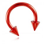Micro fer � cheval Acier Rouge avec pointes
